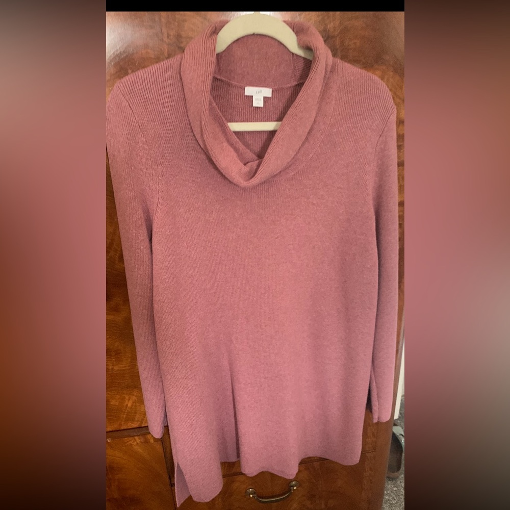 J.jill cowl neck sweater in dusty pink size large tall